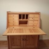 Scandinavian secretary in waxed pine