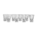 Set of 8 water glasses Daum model Sorcy