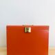 Orange metal storage box