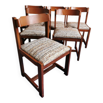 Series 6 vintage Italian chairs refurbished
