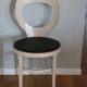 Chaise baumann mouette blanche skaï noir