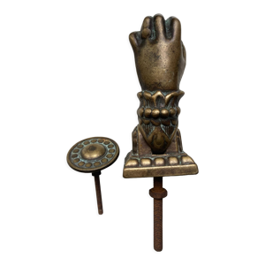 Ancien heurtoir de porte bronze