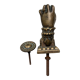 Antique bronze hand-shaped door knocker