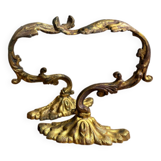 Pair of gilded brass coat hooks