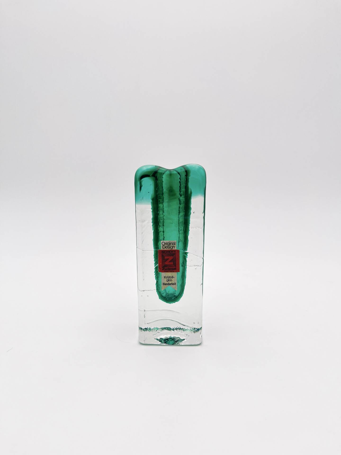 Brutalist Soliflore Vase Schott Zwiesel Crystal Ice Glass 13cm