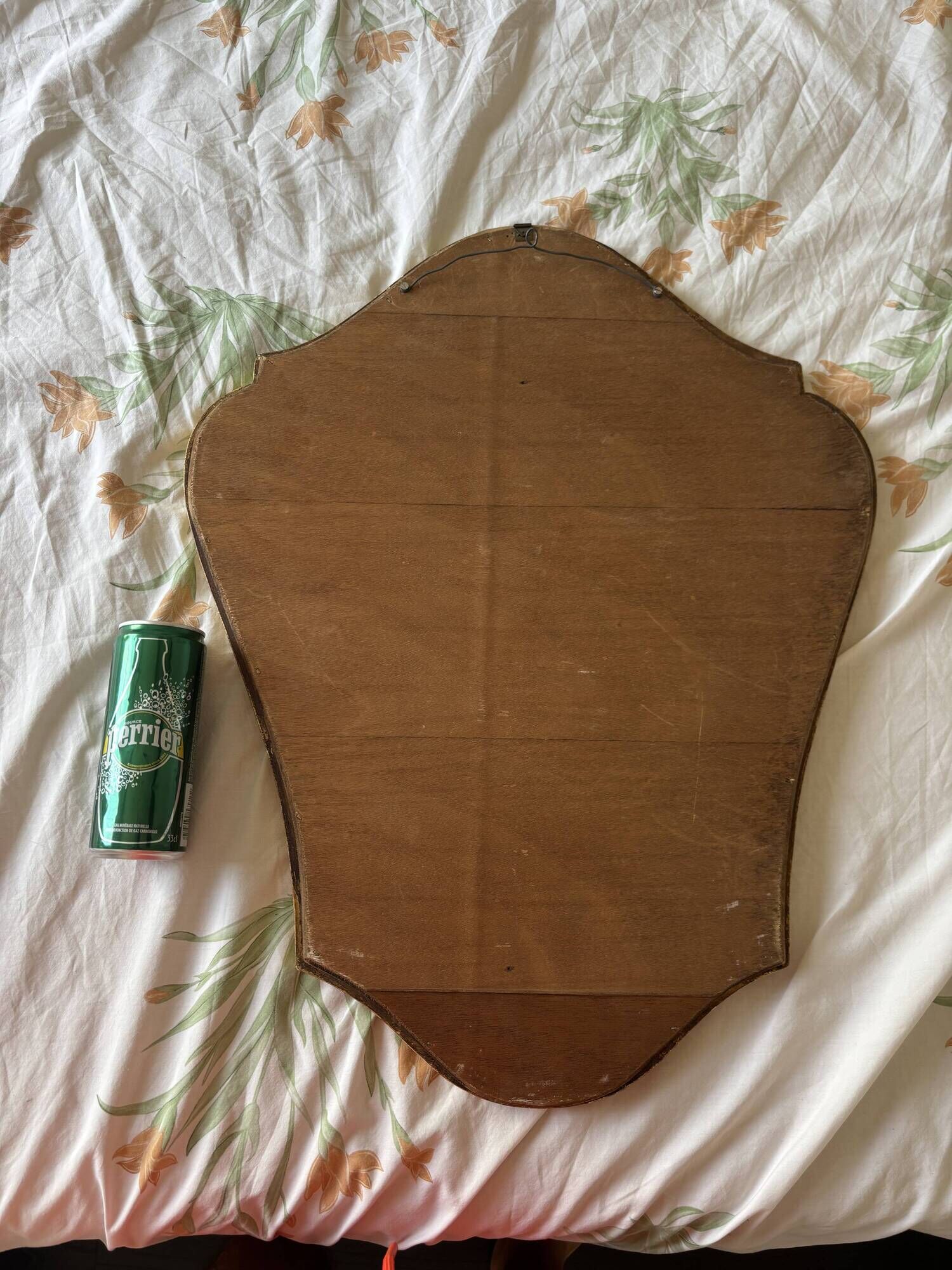 Vintage mirror 1960s Belgian rocaille style gilded wood - 61 x 49 cm