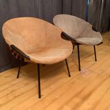 Pair of armchairs designed by Lusch Erzeugnis, Lusch & Co, Germany, 1960s