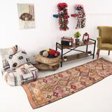 3x9 vintage runner rug, 81x267cm
