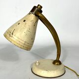 Mid-century attributed Arredoluce lacquered brass orientable table lamp from 50s