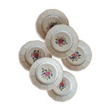 Set of 6 plates Plate Digoin Sarreguemines
