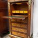 Writing desk in Napoleon III Marquetry white marble top