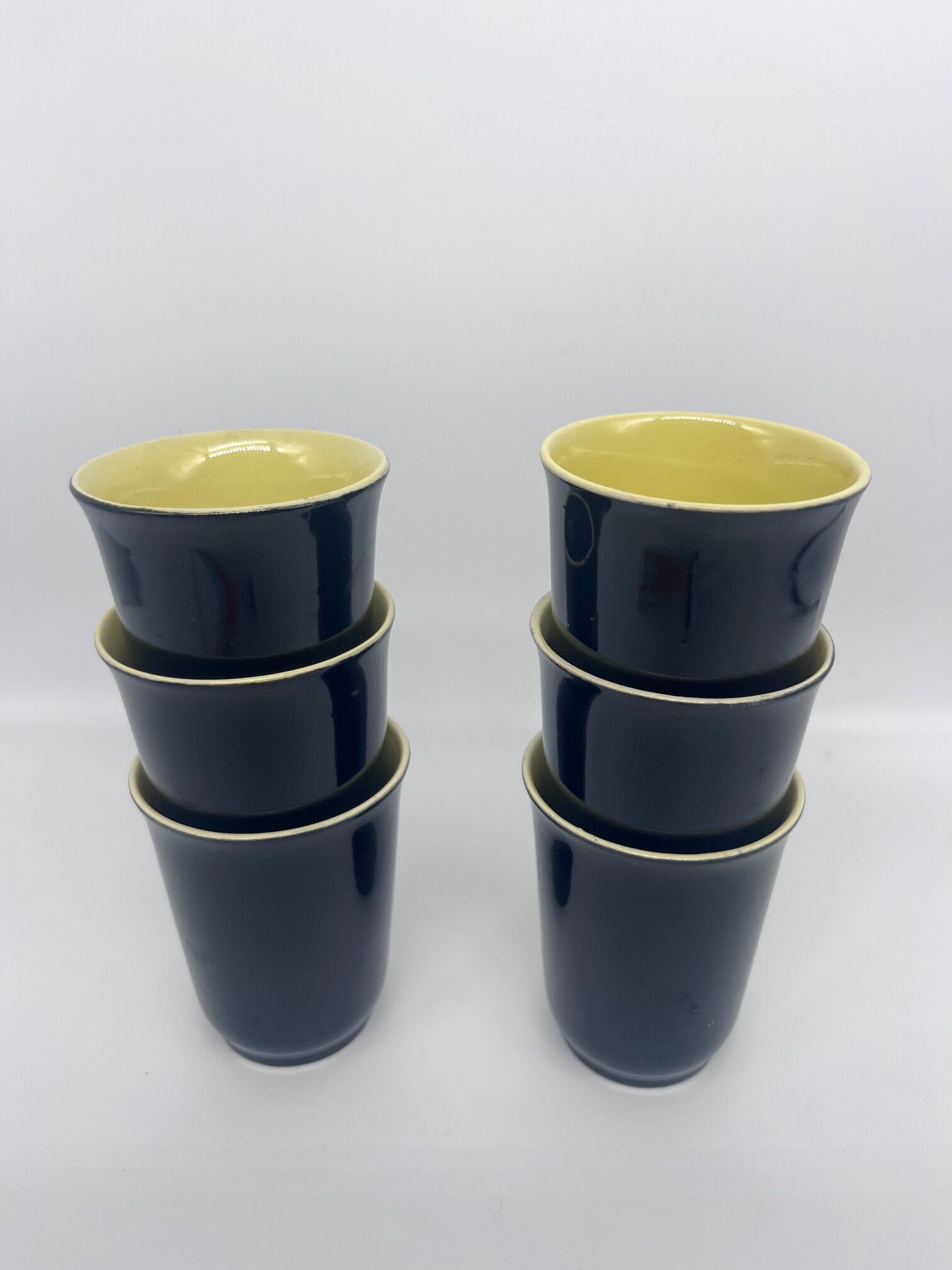 6 ceramic cups 1950