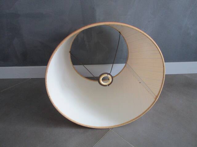 Large vintage fabric lampshade