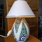 Charles Catteau vase lamp, Boch La Louvière, art deco ceramic