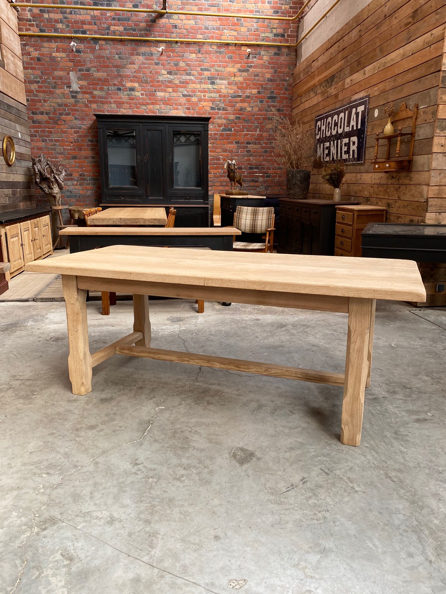 Solid oak farmhouse table