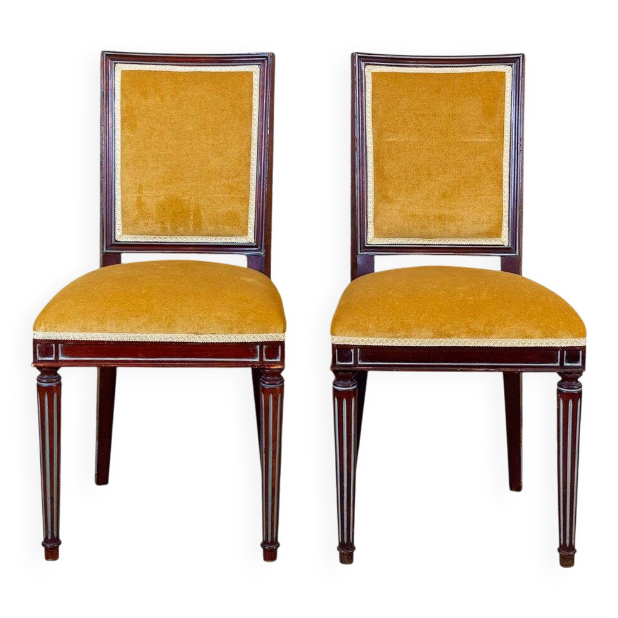 Set of Spanish Louis XVI Style Side Chairs, 1940s