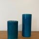 Paire de vases céramique turquoise style Lachenal