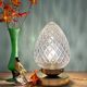 Lampe à poser globe vintage en verre ciselé