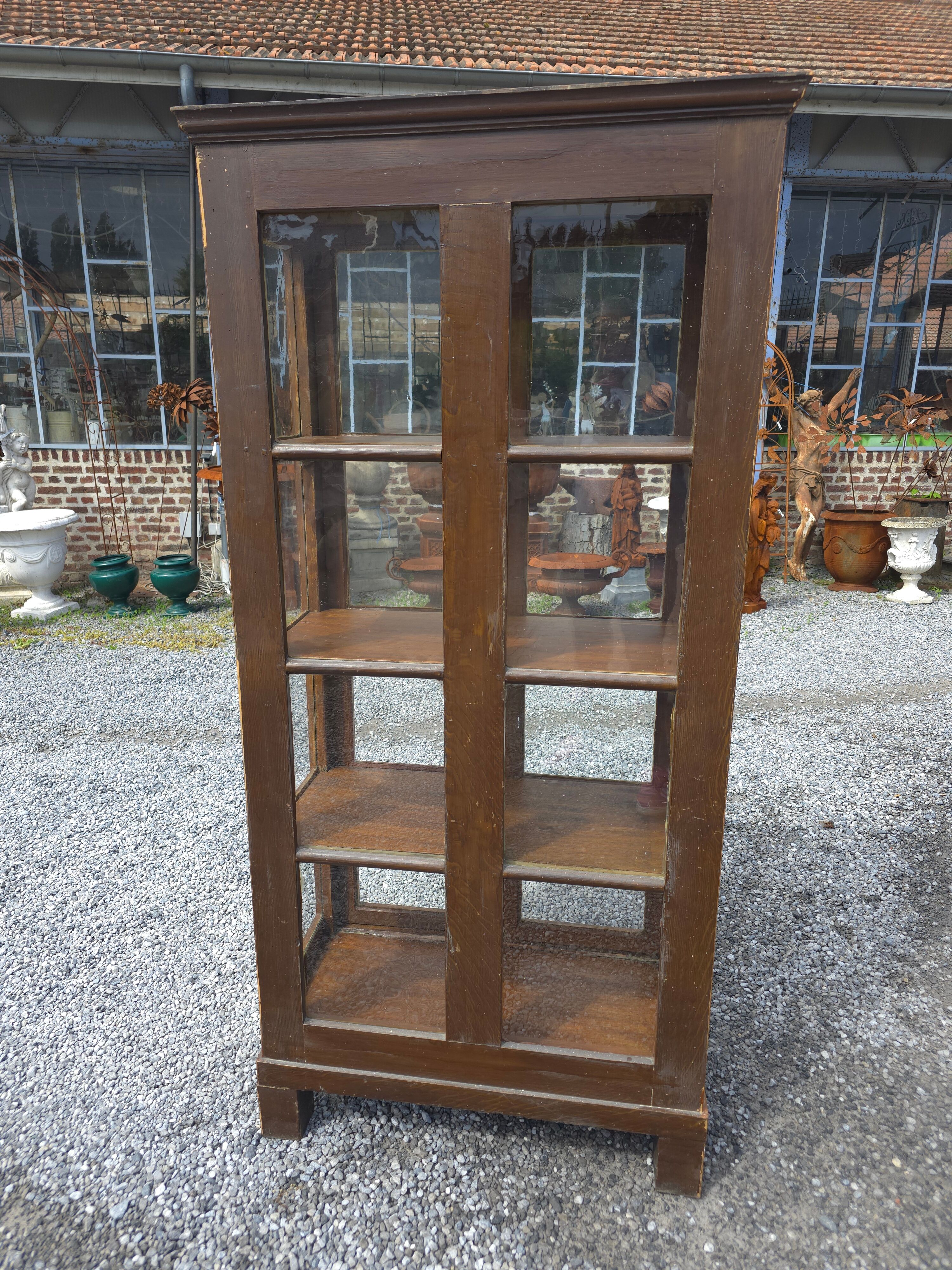 19th Century Pine Display Cabinet
