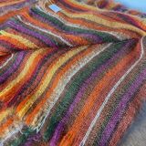 Brown mohair wool plaid/blanket from Vian-Tiran