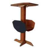 Vintage folk art magazine rack side table