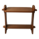 Brutalist side table in exotic wood, 50s.