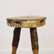 Ancienne table d'appoint en hêtre Wabi Sabi