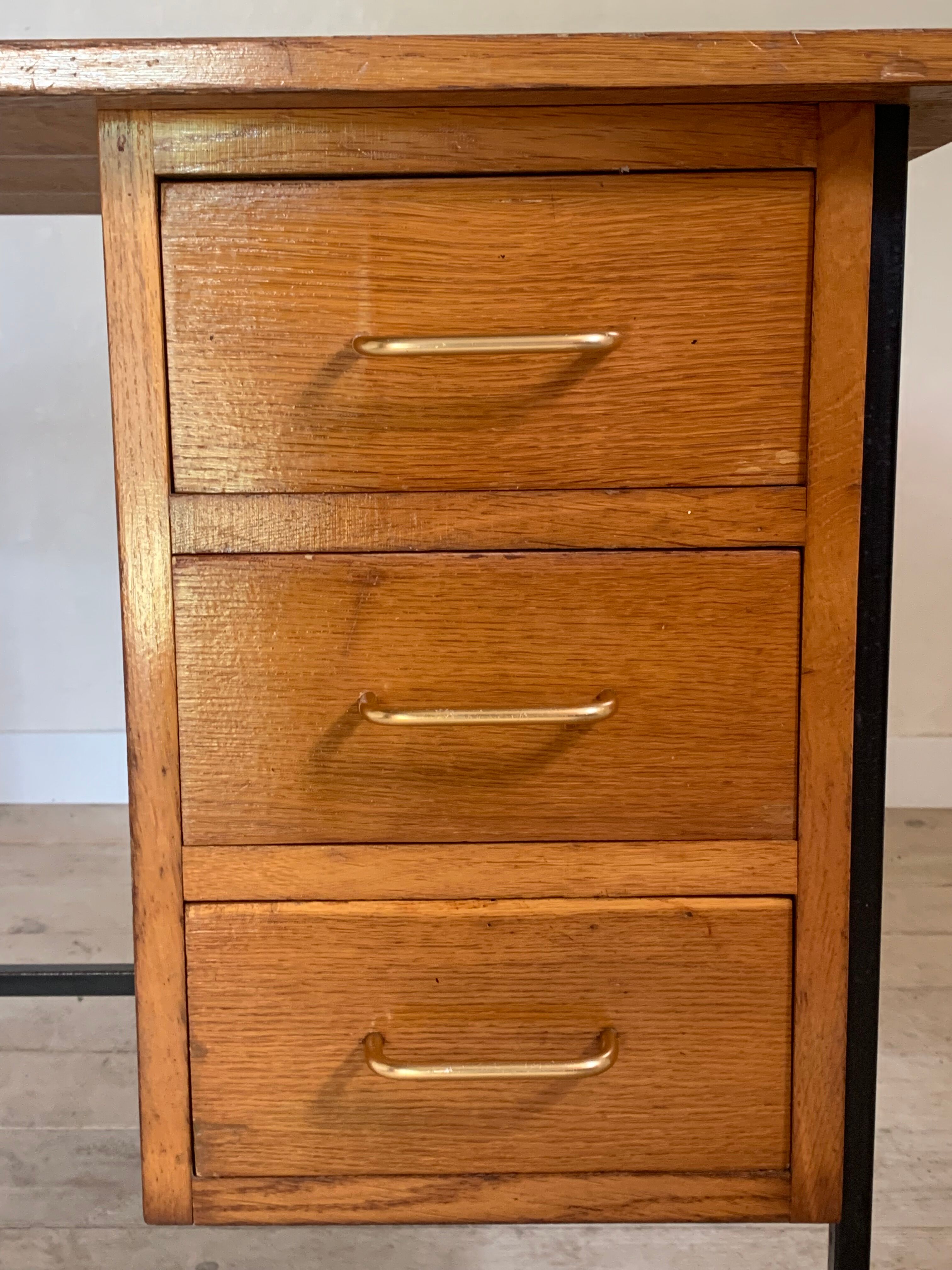 Vintage modernist oak desk