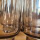 5 verres à eau  vintage en verre fumé