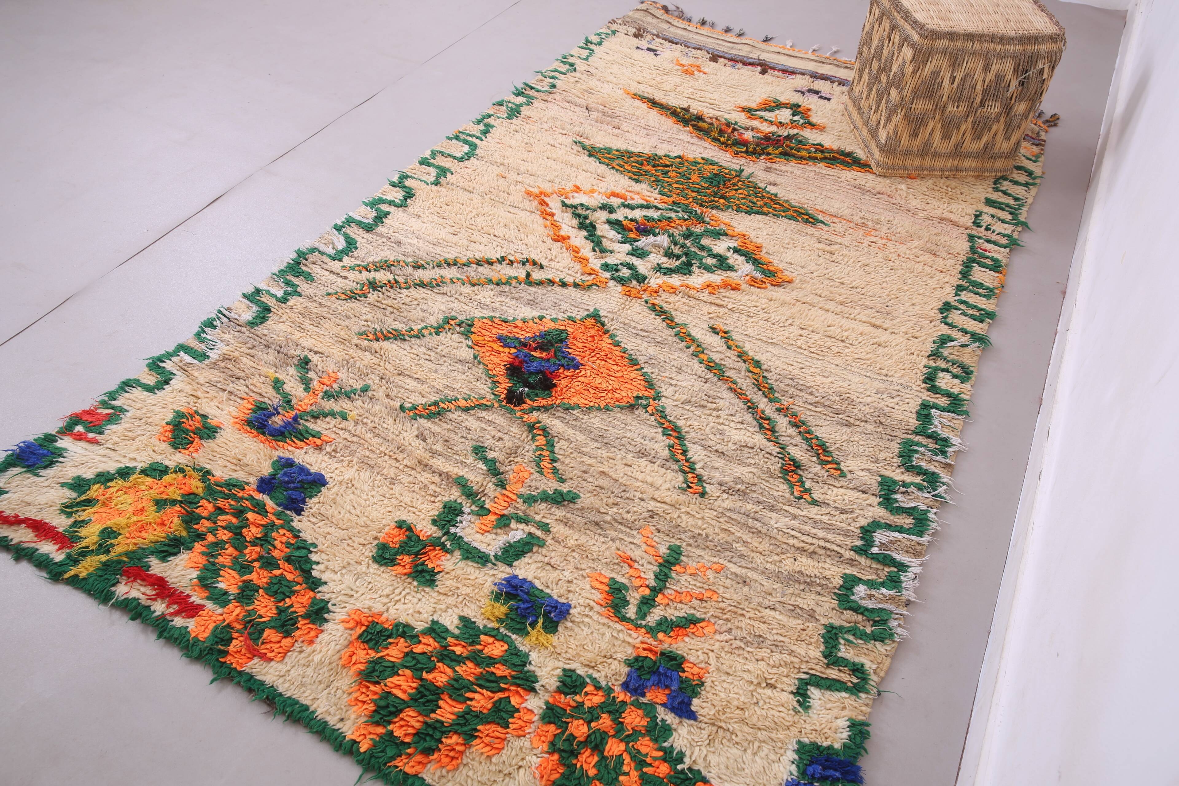 Vintage Moroccan Rug 148 x 260 cm - Tribal Moroccan rug - Berber Wool Rug