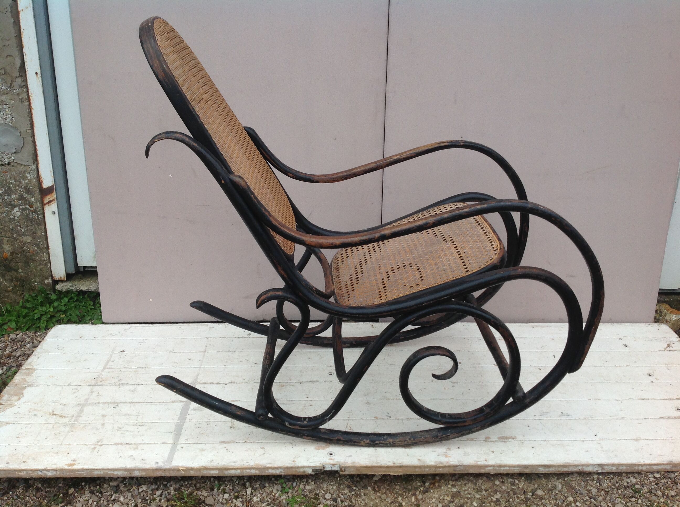 1960s wooden rocking