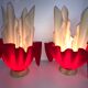 Paire de lampes mouchoirs bicolore