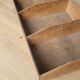 Industrial shelf with wooden lockers