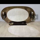 Lupi luxor oval mirror in smoked glass, 1960.70