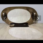 Lupi luxor oval mirror in smoked glass, 1960.70