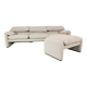 Vico Magistretti "Maralunga" 3-seater and footstool re-upholstered For Cassina