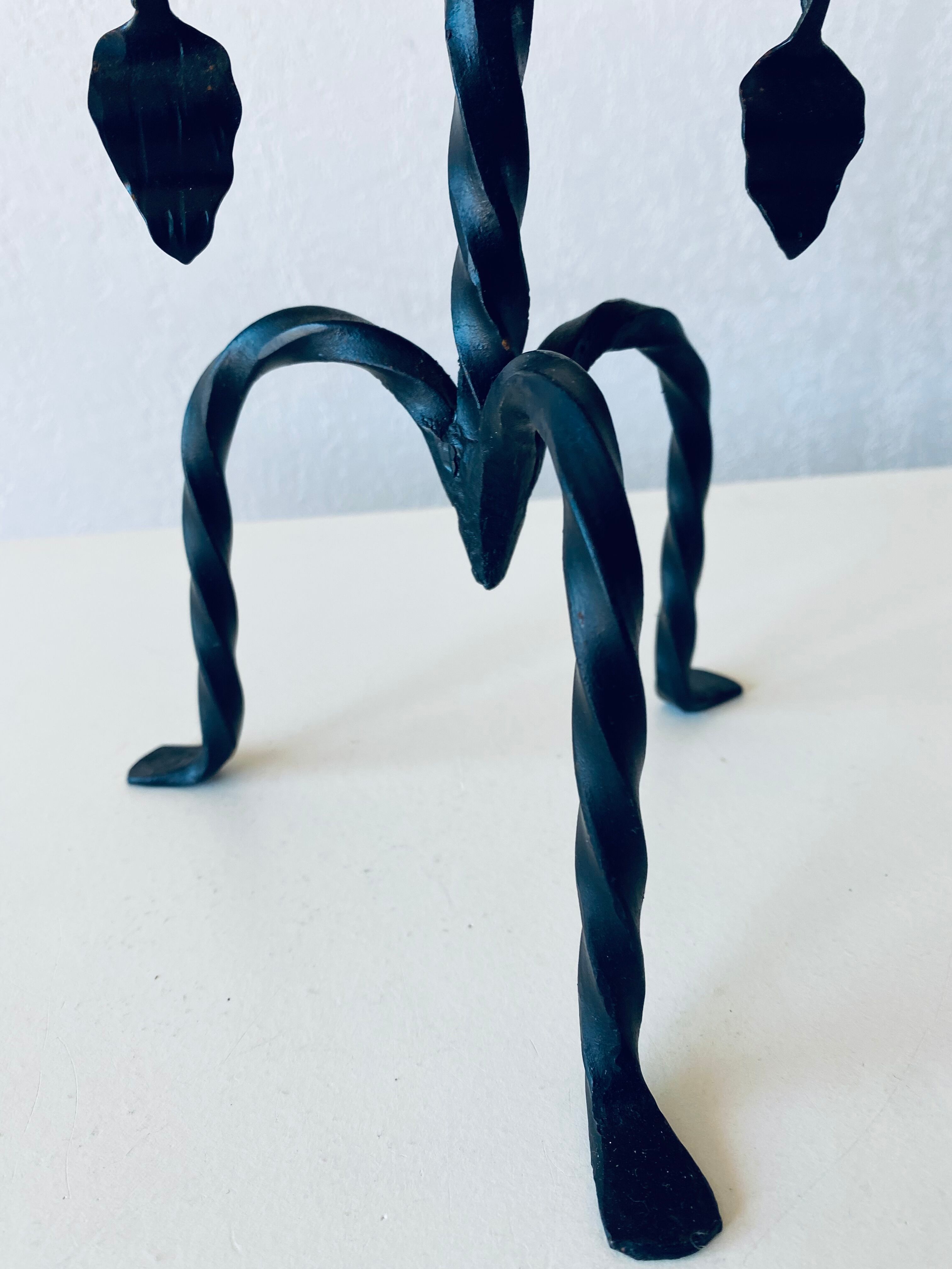 Swedish iron candle holder