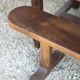 Farmhouse table and two benches, antique wooden farmhouse table, living room furniture, country style, chalet style, decor