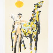 Naked Rider, Colour Lithograph on Paper, 63 x 88 cm