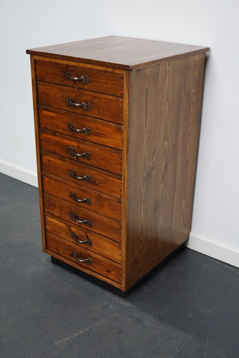 Vintage apothecary furniture in pine, France, 1930s