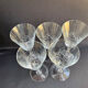 Large wine glasses (5) - Art Deco - Blown and cut crystal