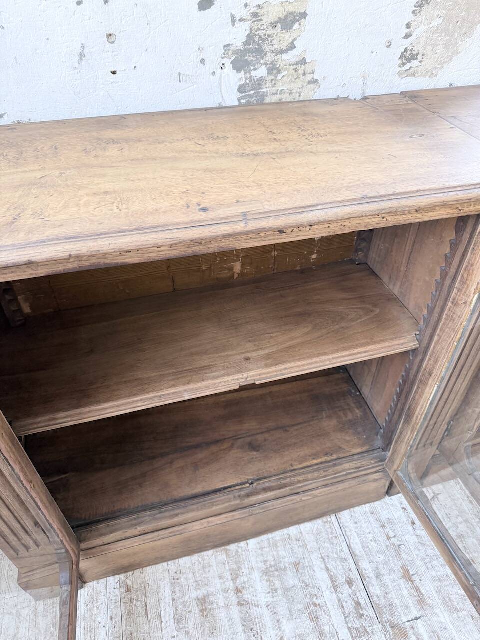 Enfilade display cabinet, solid oak, 1920.