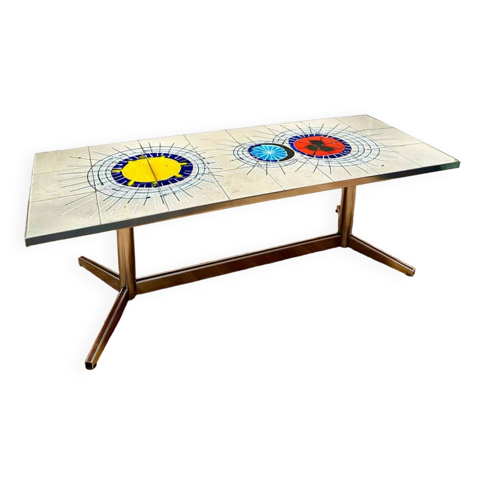 Colorful ceramic coffee table