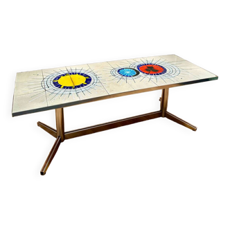 Table basse céramique colorée