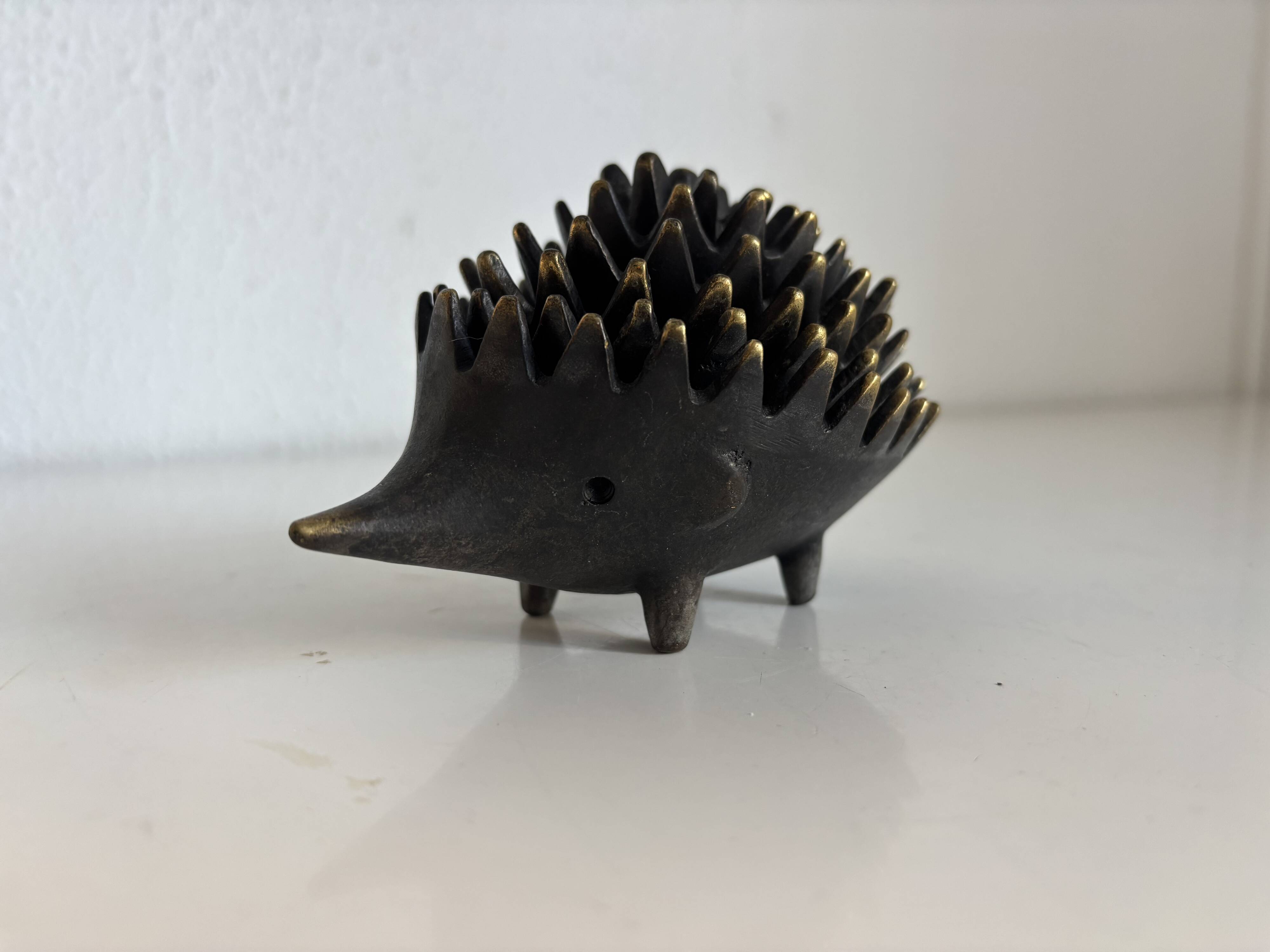 Vintage 1950 hedgehog ashtrays by Walter Bosse for Hertha Baller