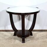 Mahogany pedestal table, Art Deco style – 1959