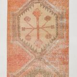3x12 Pumpink Orange Classic Vintage Runner Rug, 90x353Cm SK 20811