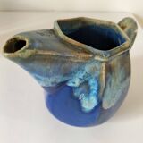 Enamelled ceramic pitcher signed alpho