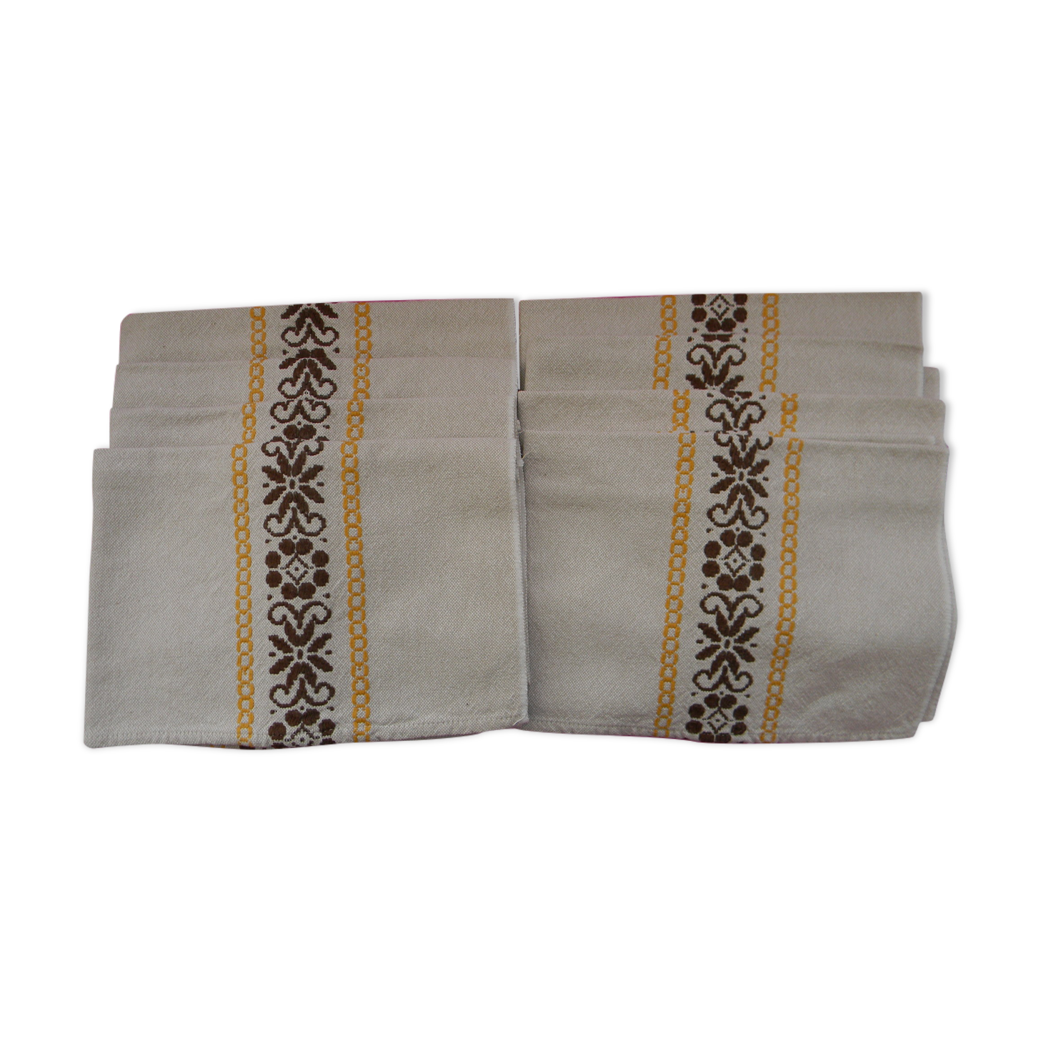 Lo t of 8 vintage napkins Basque linen