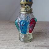 Lot de deux anciennes lampes en verre coloré à huile hong kong